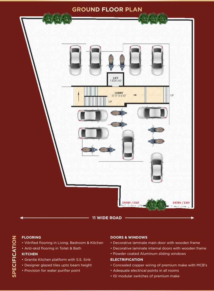 Floor Plan, kamothe sector 18 1 Bedroom 445 Sq.Ft. Builder Floor In Kamothe Sector 18 Navi Mumbai 8313773