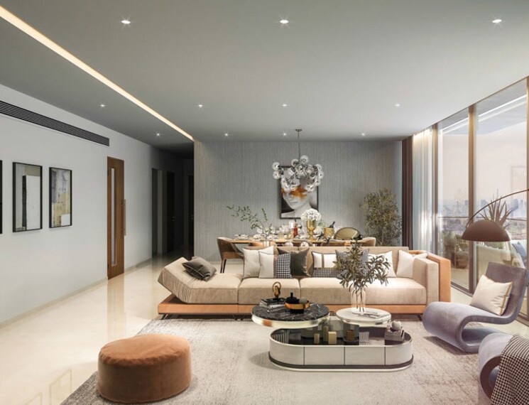 Living Room, kasturi-the-balmoral-hillside 5 Bedroom 2153 Sq.Ft. Apartment In Baner Pune 8314108