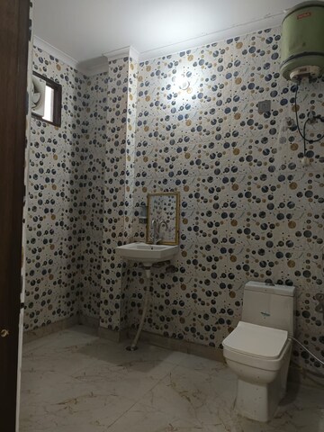 Bathroom in 1.5 BHK Builder Floor at Paschim Vihar – for Rent
