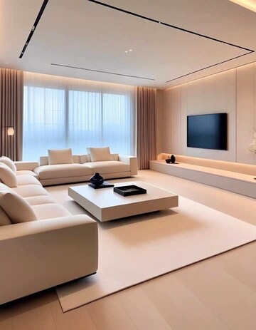 Living Room in 3 BHK Apartment at Igi Airport Area – for Sale