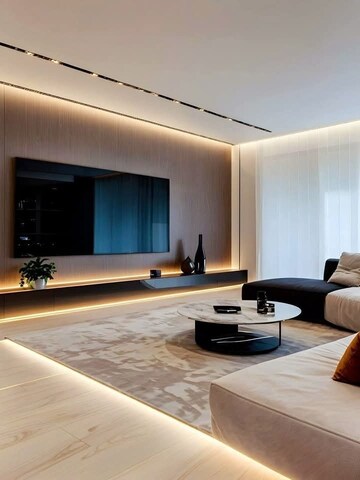 Living Room in 3 BHK Apartment at Igi Airport Area – for Sale
