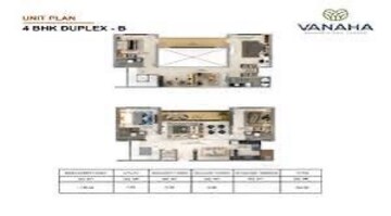 Floor Plan in 4 BHK Builder Floor at Shapoorji Pallonji Vanaha Golfland, Lavale – for Sale