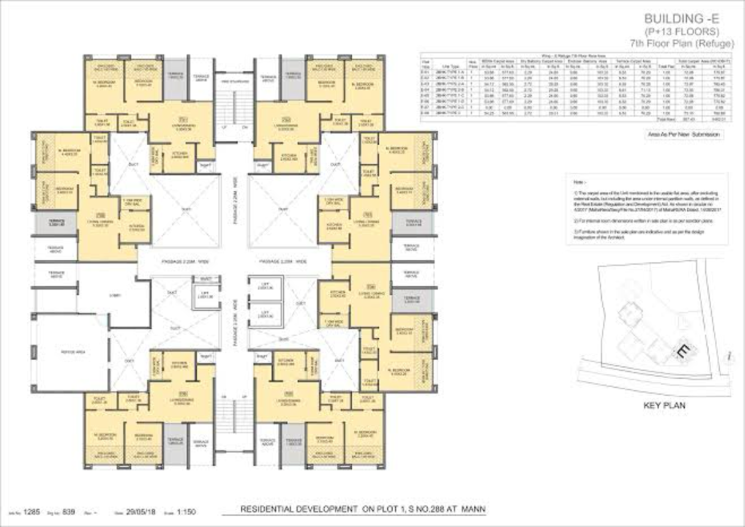 Floor Plan, kohinoor-famville 3 Bedroom 1071 Sq.Ft. Builder Floor In Maan Pune 8314556