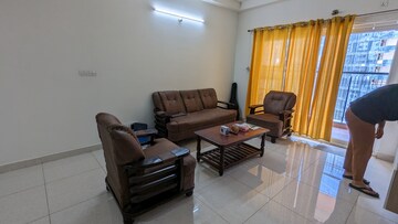 Living Room in 3 BHK Apartment at Prestige High Fields, Gachibowli – for Rent