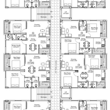 Floor Plan in 1 BHK Apartment at Patancheru – for Sale