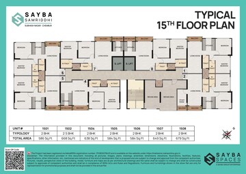 Floor Plan in 2 BHK Apartment at Sayba Samriddhi, Chembur – for Sale