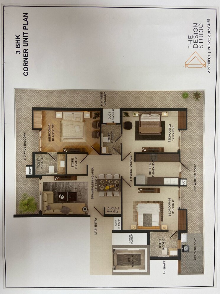 Floor Plan, the-ananta-aspire 4 Bedroom 2945 Sq.Ft. Apartment In Utrathiya Zirakpur 8319694