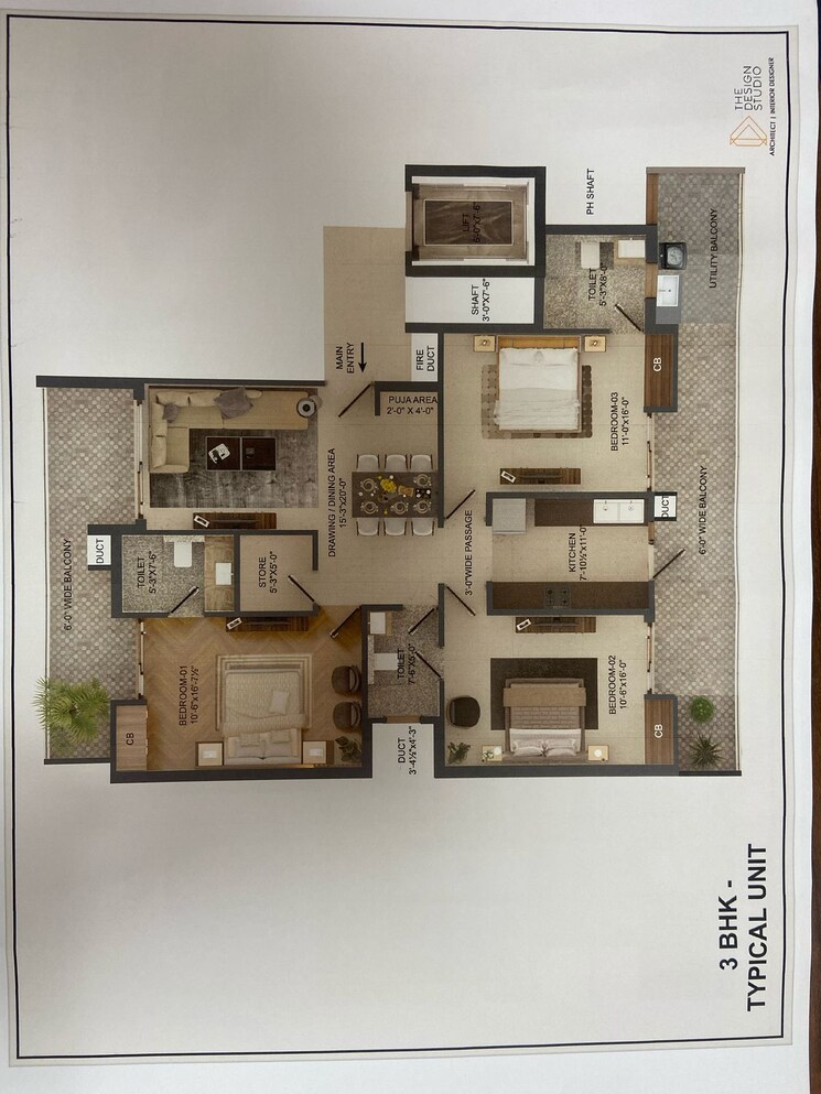 Floor Plan, the-ananta-aspire 4 Bedroom 2945 Sq.Ft. Apartment In Utrathiya Zirakpur 8319694