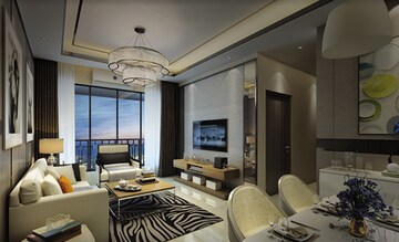 Living Room in 2 BHK Apartment at Royal Pristo, Malad East – for Sale