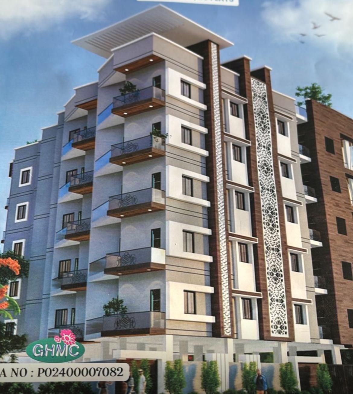2 BHK + Pooja Room 1360 Sq.Ft. Apartment in Pragathi Western Square