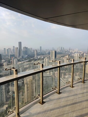 Balcony in 5 BHK Apartment at Lodha The World Towers World One Tier 2, Worli – for Rent