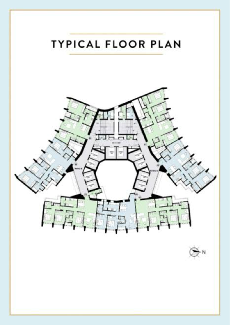 Master Plan, lodha-the-park 3 Bedroom 1331 Sq.Ft. Builder Floor In Kamala Mill Mumbai 8321078