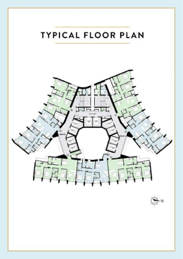 Master Plan, lodha-the-park 3 Bedroom 1331 Sq.Ft. Builder Floor In Kamala Mill Mumbai 8321078