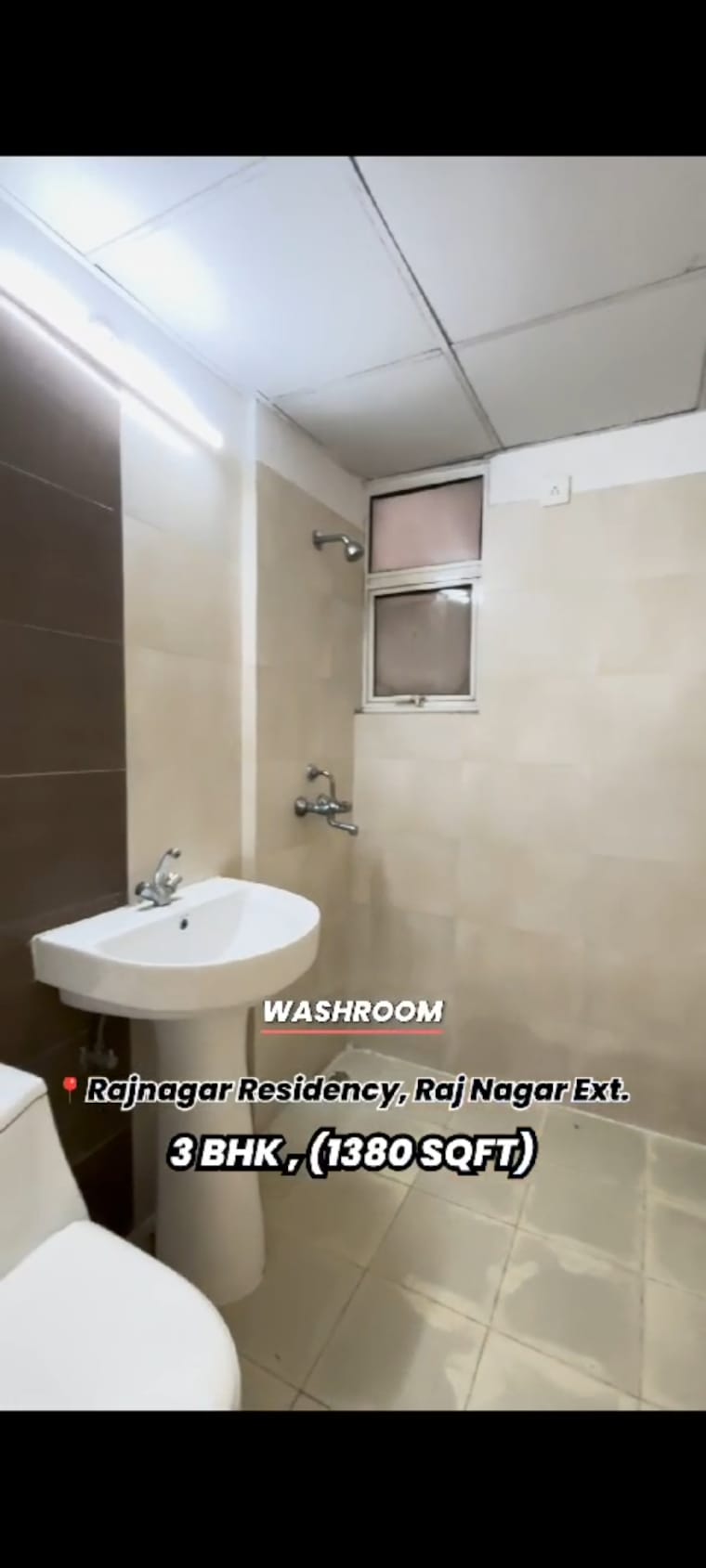 Bathroom, mittal-rajnagar-residency 3 Bedroom 1380 Sq.Ft. Apartment In Raj Nagar Extension Ghaziabad 8321297