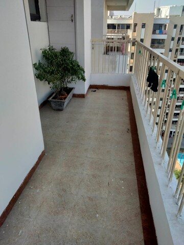 Balcony in 2 BHK Apartment at Golden Sand Apartments, Dhakoli Village – for Sale