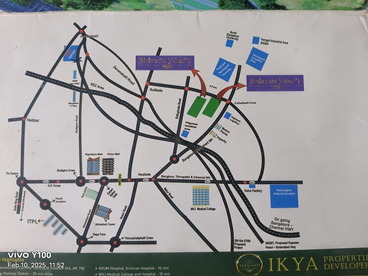 Map Location, hoskote  1500 Sq.Ft. Plot In Hoskote Bangalore 8322181