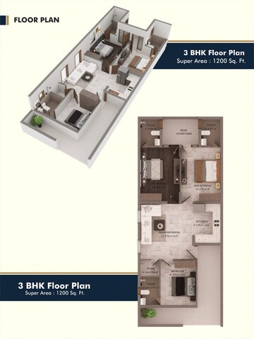 Floor Plan in 2 BHK Apartment at Sector 117 – for Sale