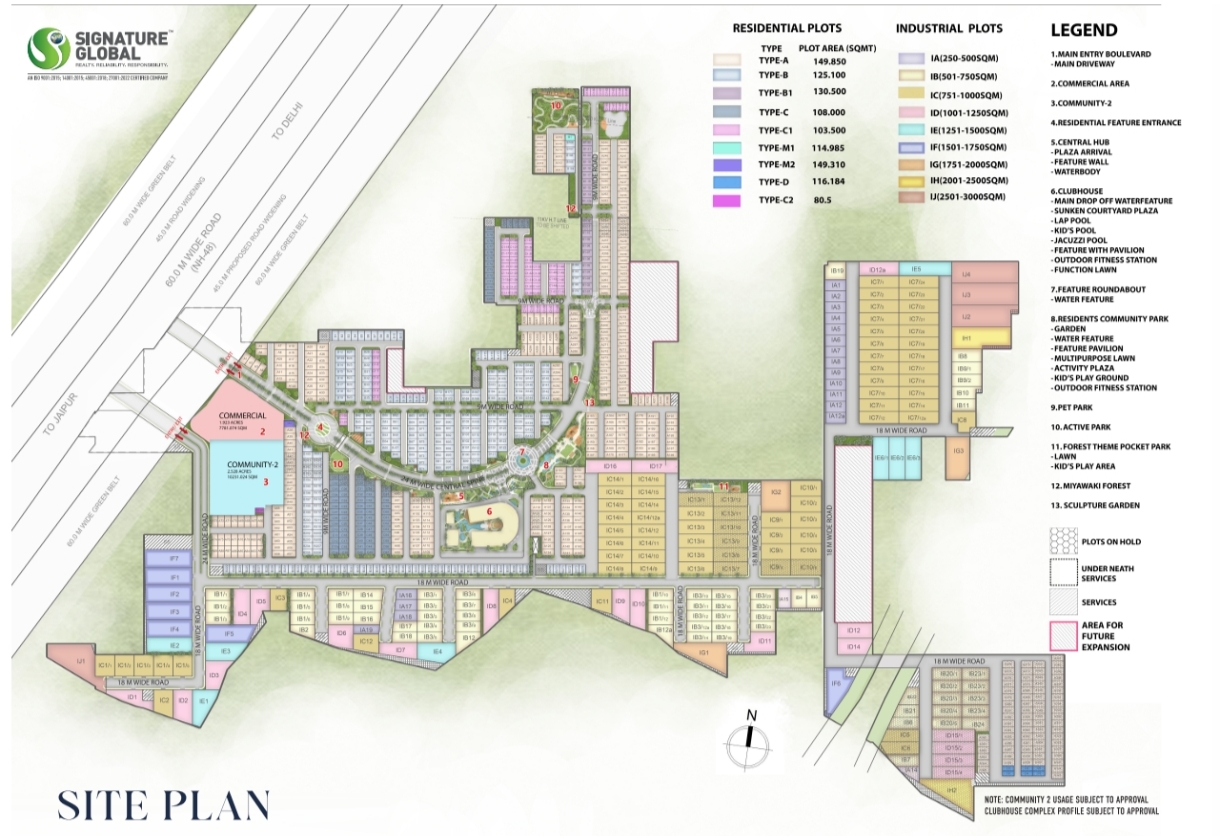 Plot For Sale in Signature Global City of Colours