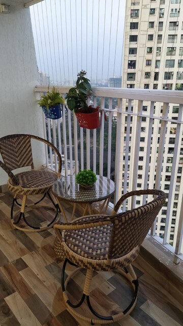 Balcony in 3 BHK Apartment at Cosmos Horizon Phase 2, Pokhran Road No 2 – for Rent