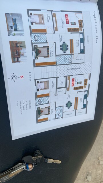 Floor Plan in 2 BHK Apartment at Ameenpur – for Sale