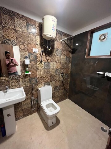 Bathroom in 1 BHK Builder Floor at Chattarpur – for Rent