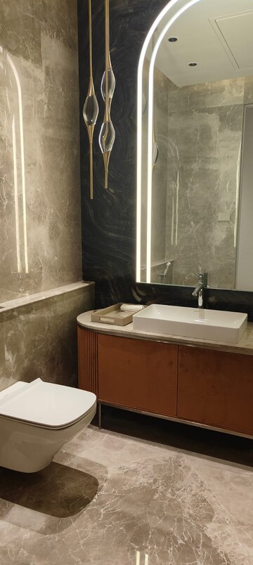 Bathroom in 3 BHK Apartment at Lodha Venezia, Parel – for Rent