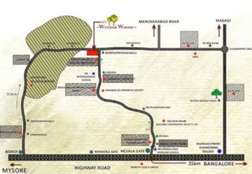  Plot – Map Location View at Hennur Road - for Sale