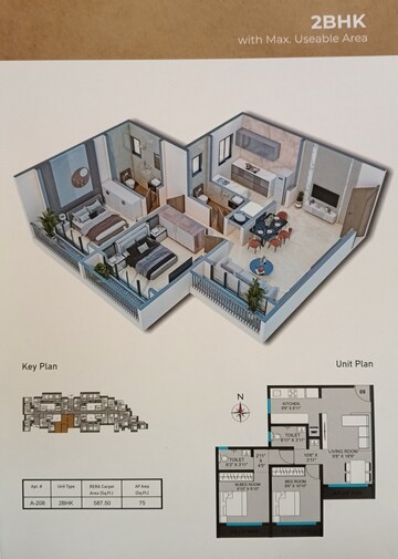 Floor Plan in 1 BHK Apartment at Sanskruti Paradise, Nalasopara East – for Sale