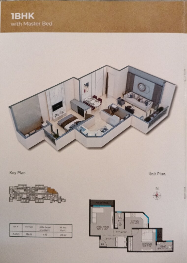 Floor Plan, sanskruti-paradise 1 Bedroom 630 Sq.Ft. Apartment In Nalasopara East Palghar 8324463