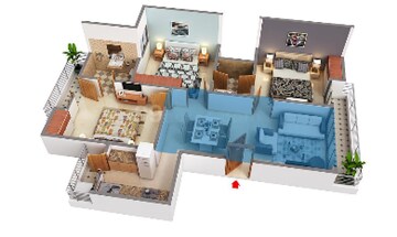 Living Room in 3 BHK Apartment at Omaxe Silver Birch, North Mullanpur – for Sale