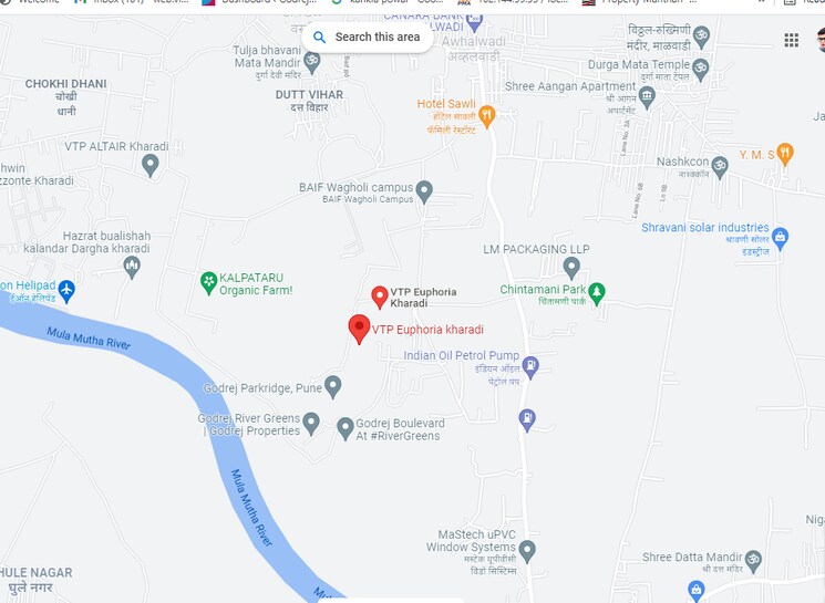 Map Location, vtp-pegasus 2 Bedroom 800 Sq.Ft. Apartment In Kharadi Pune 8324709