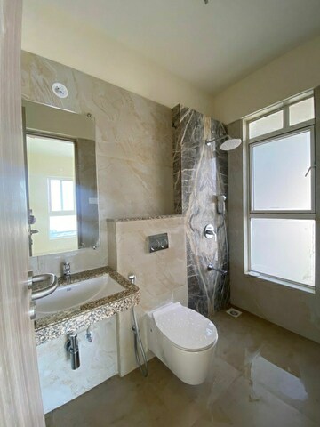Bathroom in 2 BHK Apartment at Wadhwa Atmosphere O2, Mulund West – for Rent