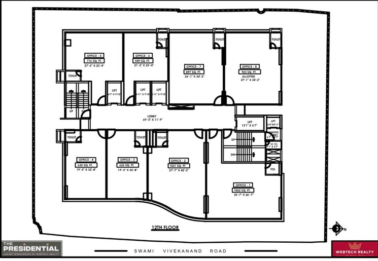 Floor Plan, webtech-the-wave Commercial Office Space 897 Sq.Ft. In Bandra West Mumbai 8327140