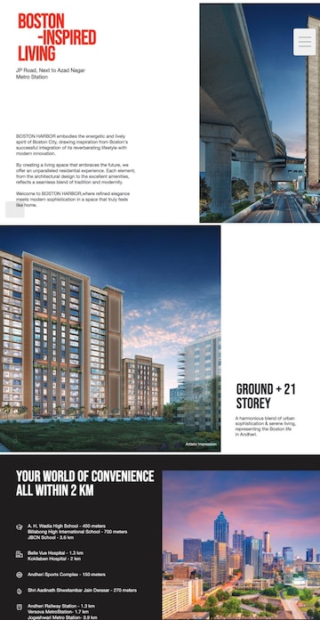 2.5 BHK Apartment For Resale in Verdent Boston Harbor Andheri West Mumbai  8327470