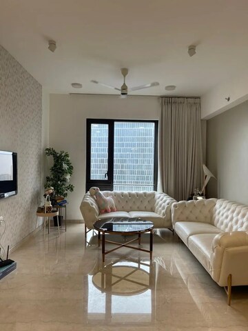 Living Room in 3 BHK Apartment at Lodha The Park, Worli – for Rent