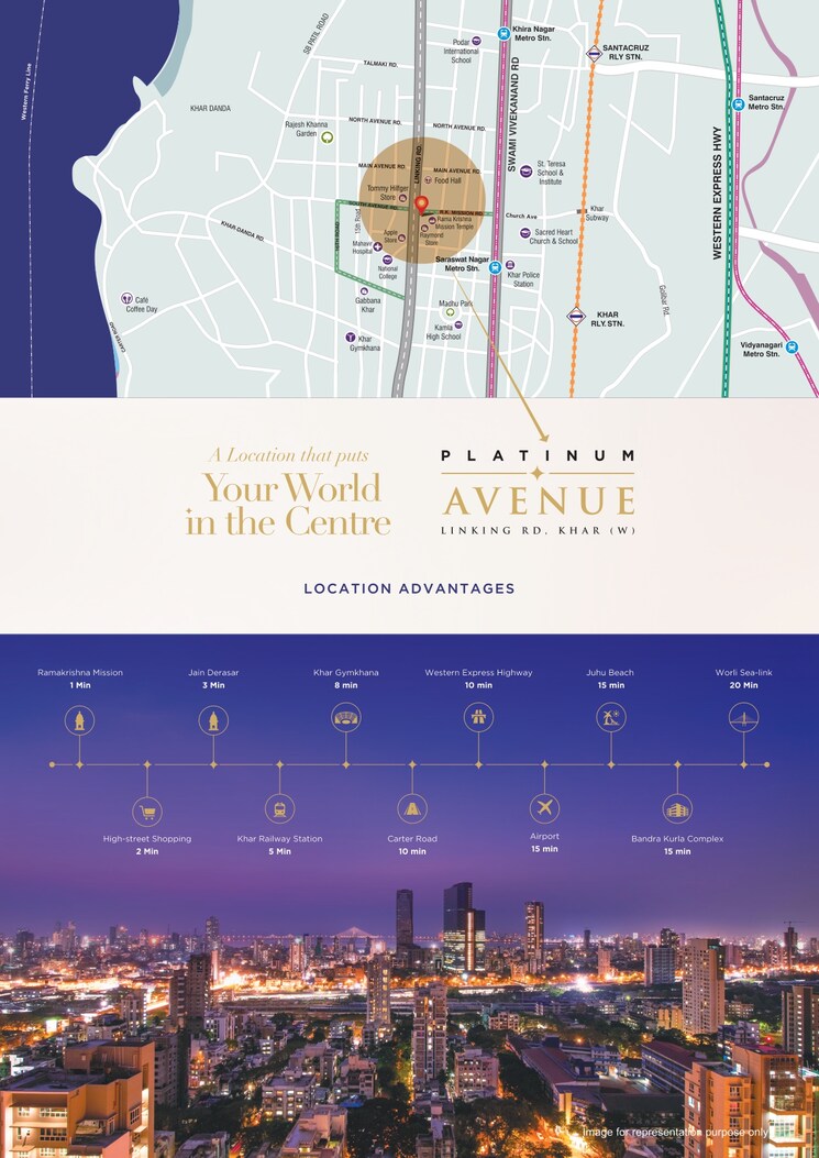 Master Plan, platinum-avenue 2 Bedroom 700 Sq.Ft. Apartment In Khar West Mumbai 8328490