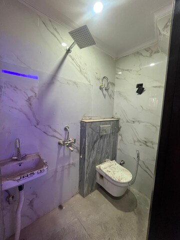Bathroom in 3 BHK Builder Floor at Chattarpur – for Rent