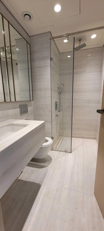 Bathroom in 3 BHK Apartment at Lodha World View, Worli – for Rent