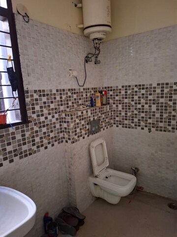 Bathroom in 2 BHK Builder Floor at Kishori Dham, Laxman Vihar – for Rent