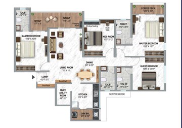 Floor Plan in 2 BHK Apartment at Tathawade – for Sale