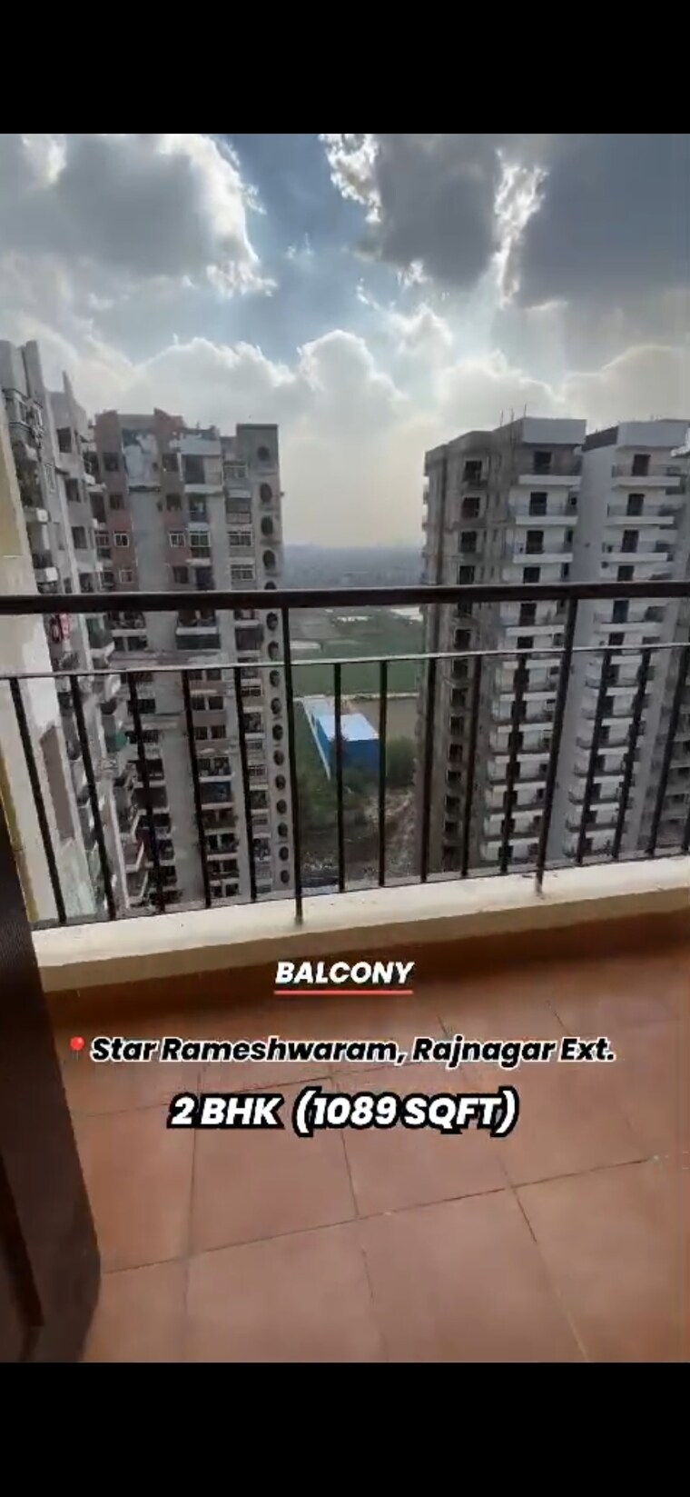 Balcony, star-rameshwaram 2 Bedroom 1089 Sq.Ft. Apartment In Raj Nagar Extension Ghaziabad 8330012