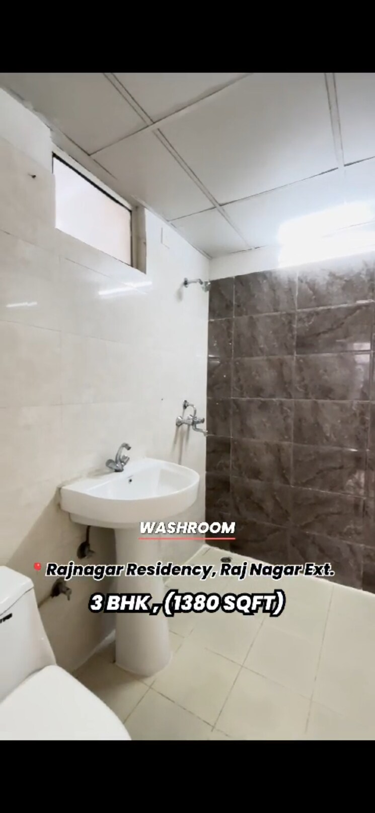 Bathroom, mittal-rajnagar-residency 3 Bedroom 1380 Sq.Ft. Apartment In Raj Nagar Extension Ghaziabad 8330287