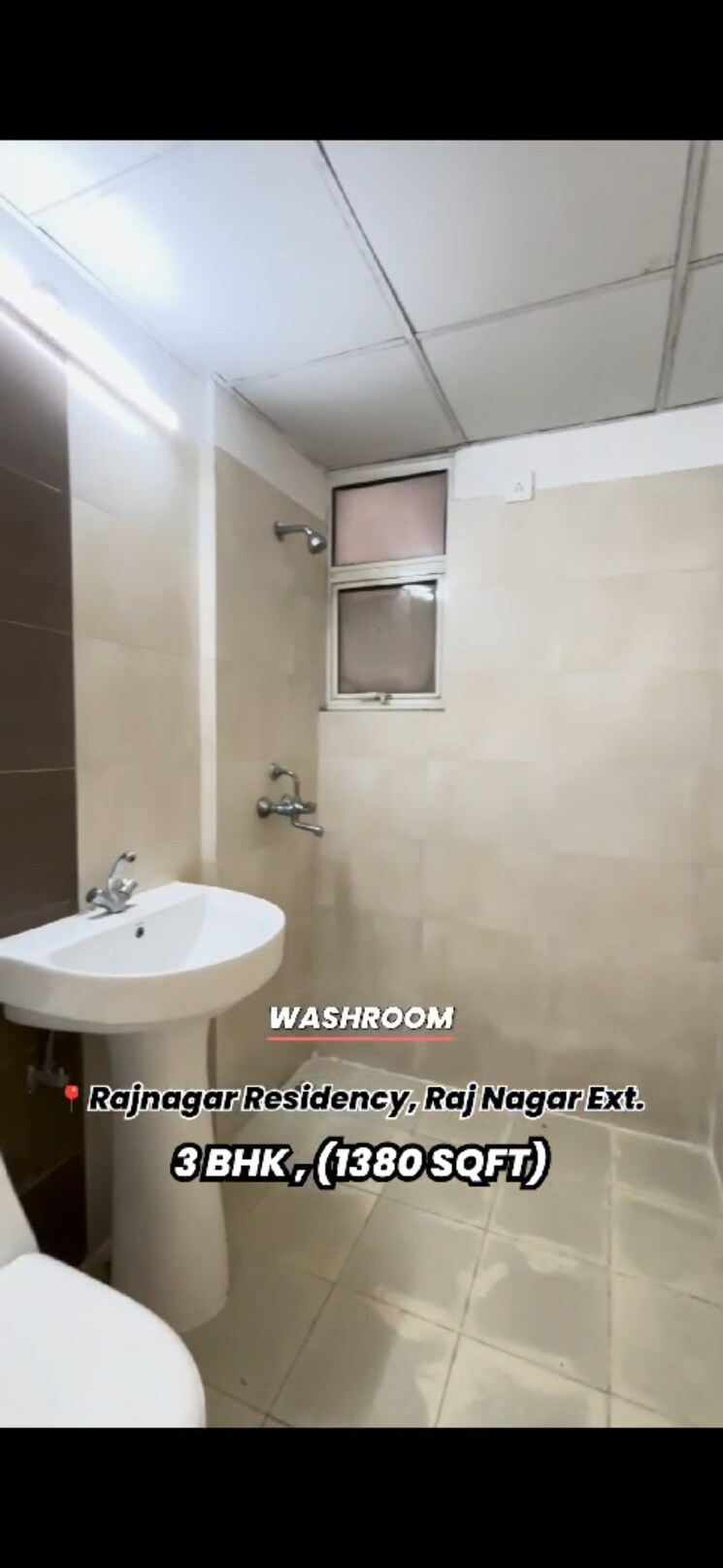 Bathroom, mittal-rajnagar-residency 3 Bedroom 1380 Sq.Ft. Apartment In Raj Nagar Extension Ghaziabad 8330287