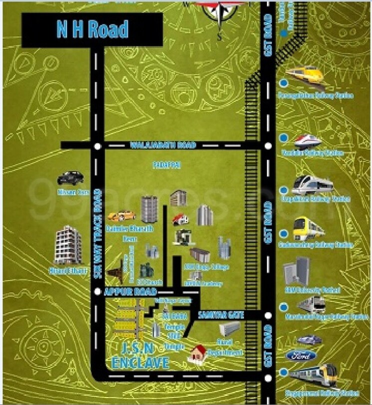 Map Location, sri-murugan-jsn-enclave  1280 Sq.Yd. Plot In Maraimalai Nagar Chennai 8330295
