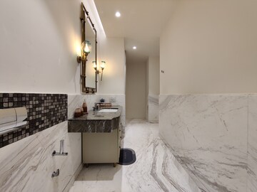Bathroom in 1 RK Apartment at Bhartiya Leela Residences, Thanisandra Main Road – for Rent