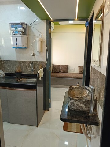 Living Room in 1 BHK Apartment at Marwadi Wadi Tower, Parel – for Rent