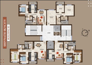 Floor Plan in 1 BHK Apartment at Shivnath Habitats Phase II, Padle – for Sale