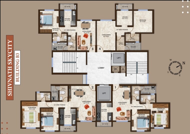 Floor Plan, shivnath-habitats-phase-ii 1 Bedroom 510 Sq.Ft. Apartment In Padle Thane 8330886