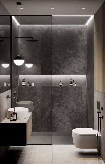 Bathroom in 3 BHK Apartment at Saket – for Rent
