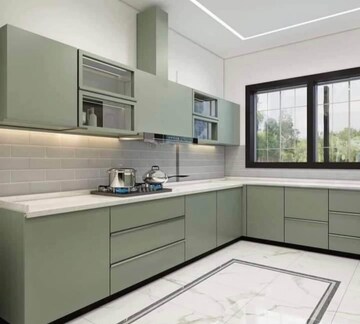Kitchen in 2 BHK Builder Floor at DLF Cyber Park, Sector 20 – for Rent